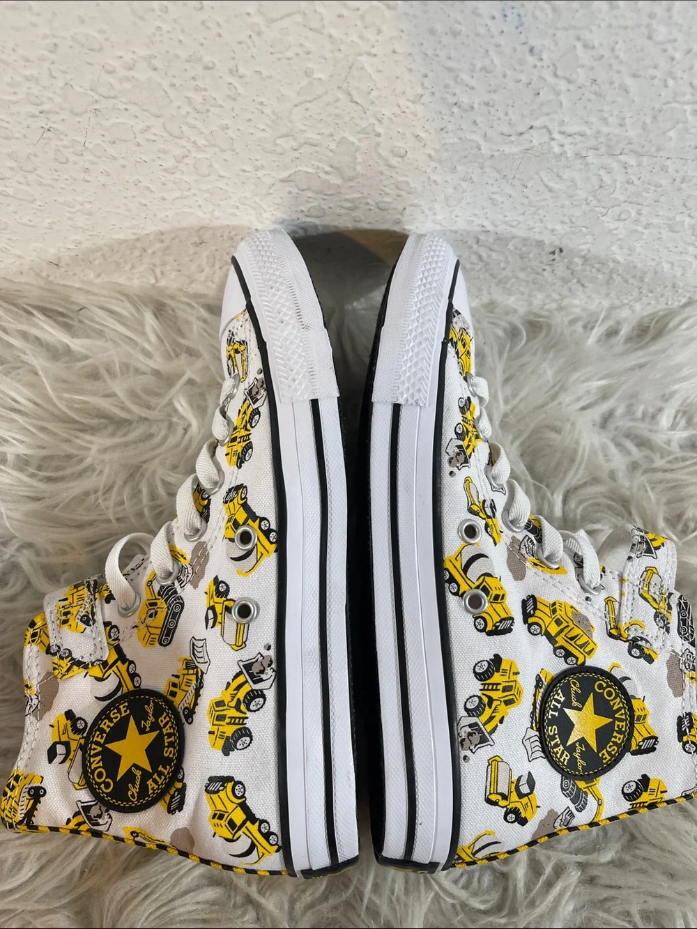 Converse Chuck Taylor All Star EasyOn High PS 'Construction Truck' Size 3 NEW
